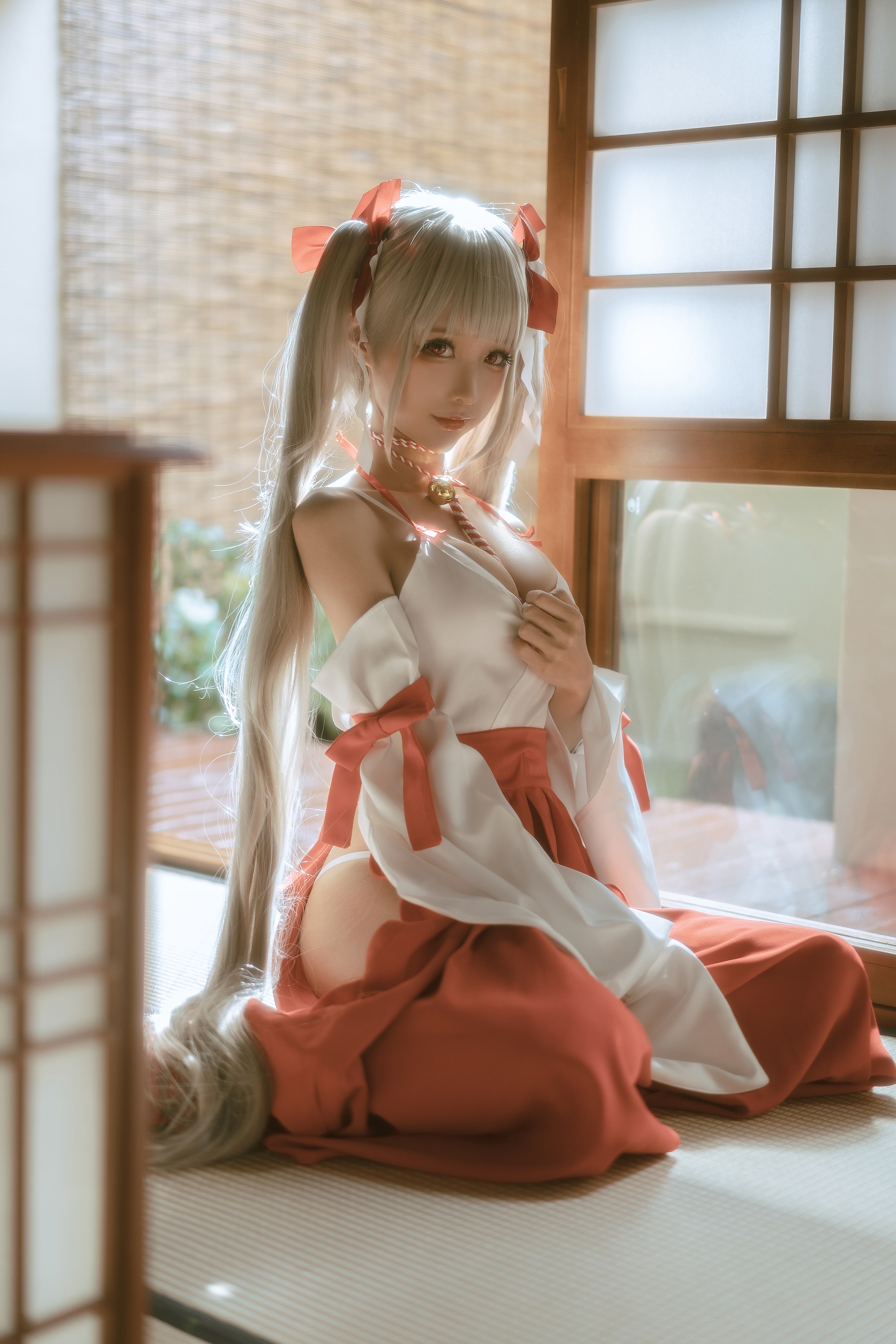 蠢沫沫 - NO.152 可畏-巫女 [55P]-XikXak